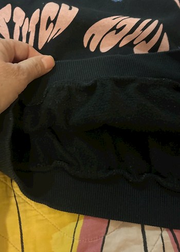 Kız Çocuk Siyah Baskılı Tişört - Görsel 5