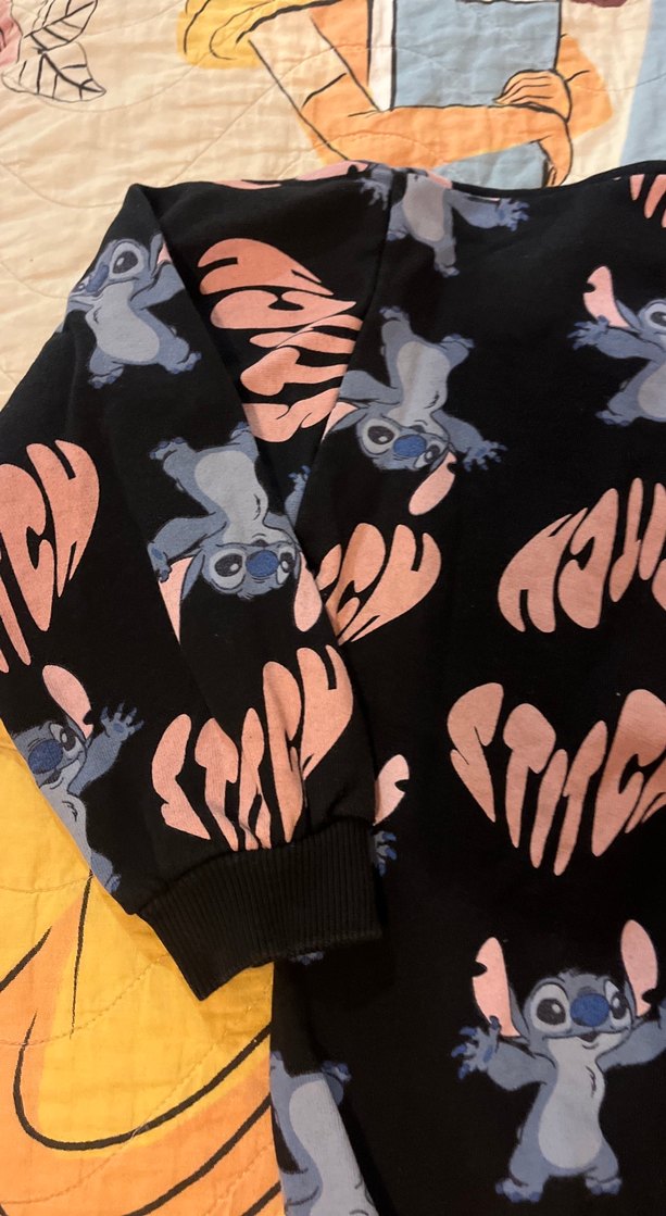 Kız Çocuk Siyah Baskılı Tişört - Görsel 2