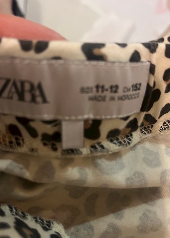 Zara Kız Çocuk Leopar Desenli Elastik Tayt