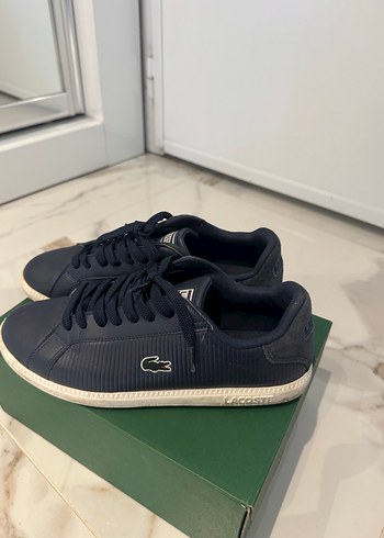 38 Beden mavi Renk Lacoste kadın Lacivert Bağcıklı Spor Ayakkabı