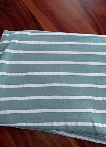 Zara Mint yeşili cizgili kumaş