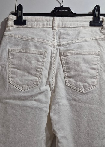 38 Beden beyaz Renk Beyaz Regular Fit Kadın Kot Pantolon