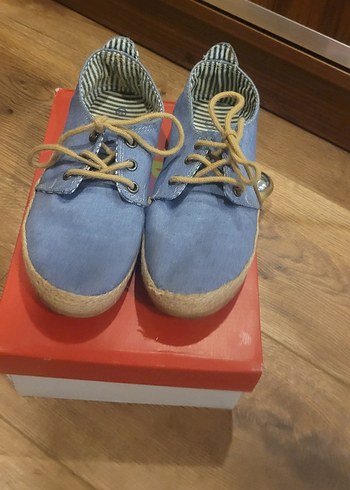  Beden Düğmeli Mavi Denim Erkek Espadril