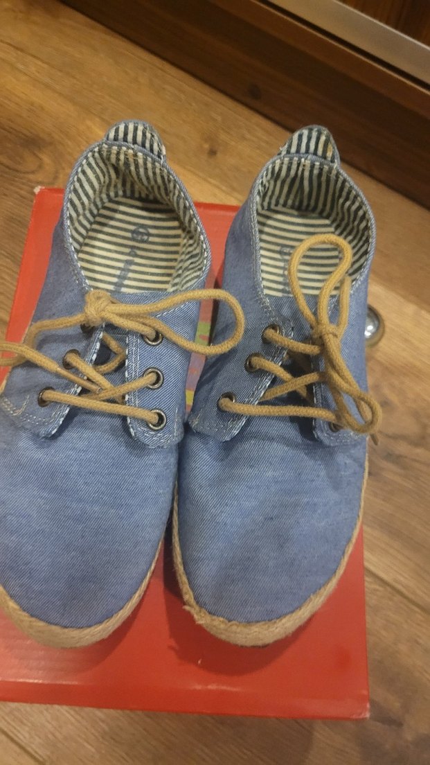 Düğmeli Mavi Denim Erkek Espadril - Görsel 4