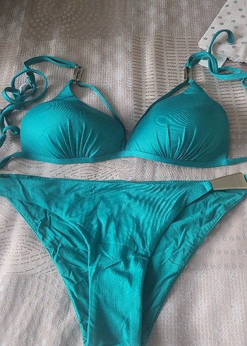 Parlak Turkuaz Kadın Bikini Takımı - Görsel 2