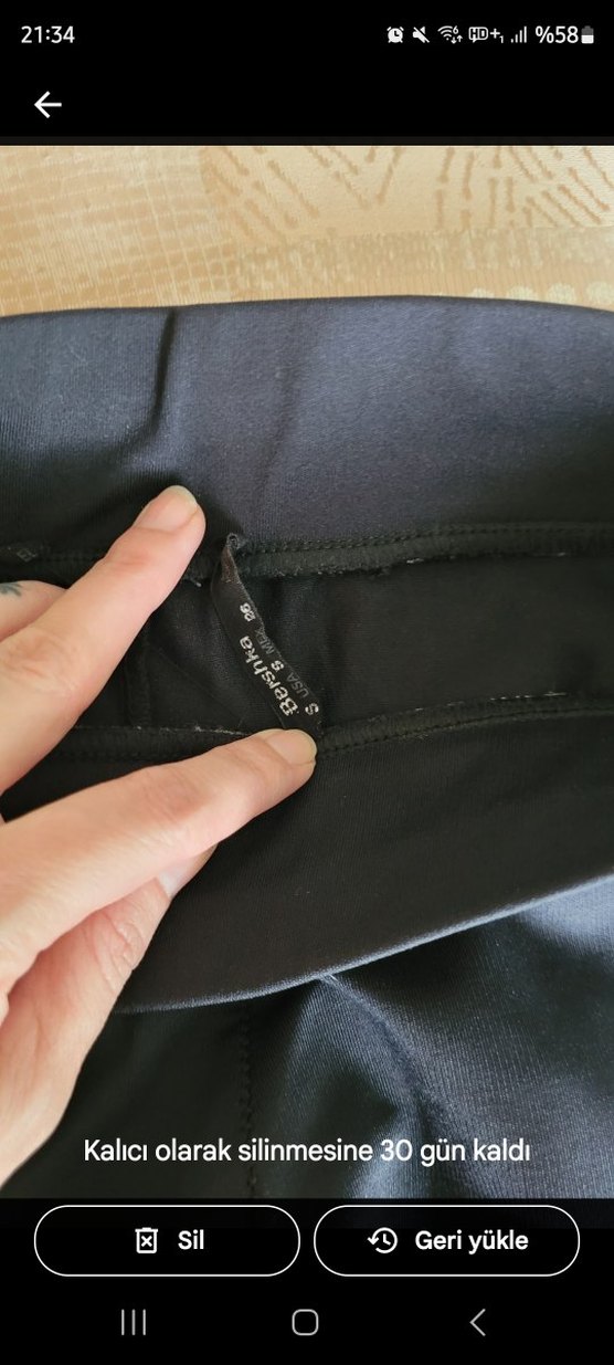 Siyah Kadın Spor Tayt, Esnek ve Dar Kesim - Görsel 2