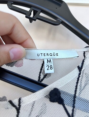 Uterque tül elbise gül dokulu - Görsel 6