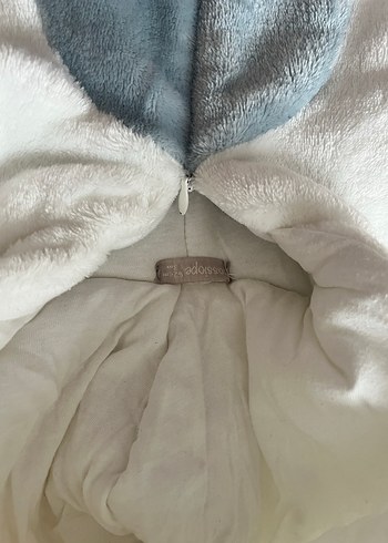 Gri Detaylı Beyaz Erkek Bebek Tulumu - Görsel 2