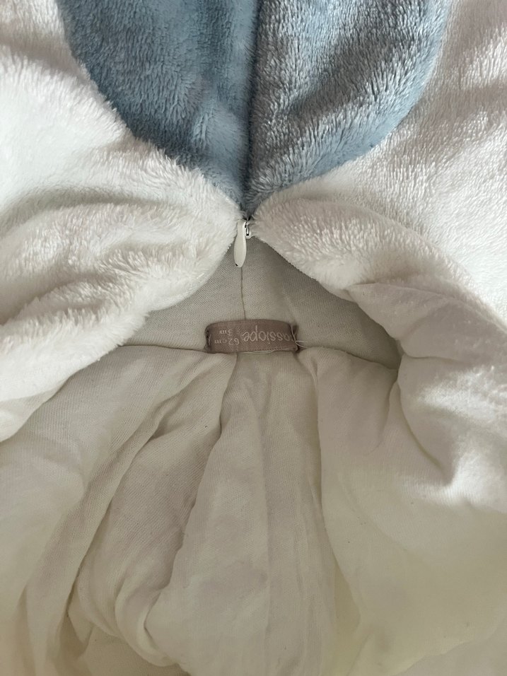 Gri Detaylı Beyaz Erkek Bebek Tulumu - Görsel 2