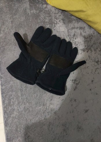 Gri Kadın Polar Eldivenler Velcro - Görsel 4