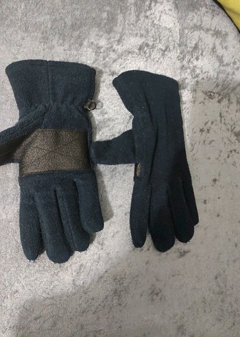 Gri Kadın Polar Eldivenler Velcro - Görsel 2