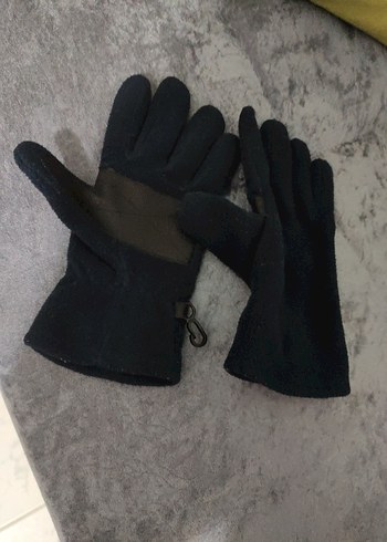 Gri Kadın Polar Eldivenler Velcro - Görsel 6