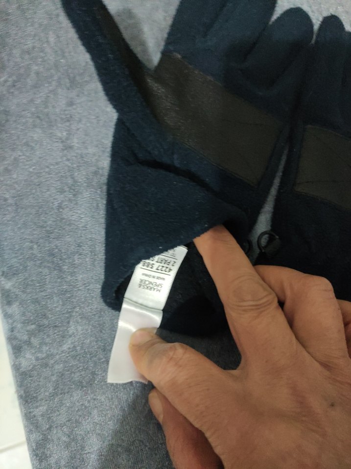 Gri Kadın Polar Eldivenler Velcro - Görsel 5