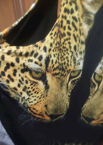 Leopar Desenli Kahverengi Kedi Giysisi - Görsel 5