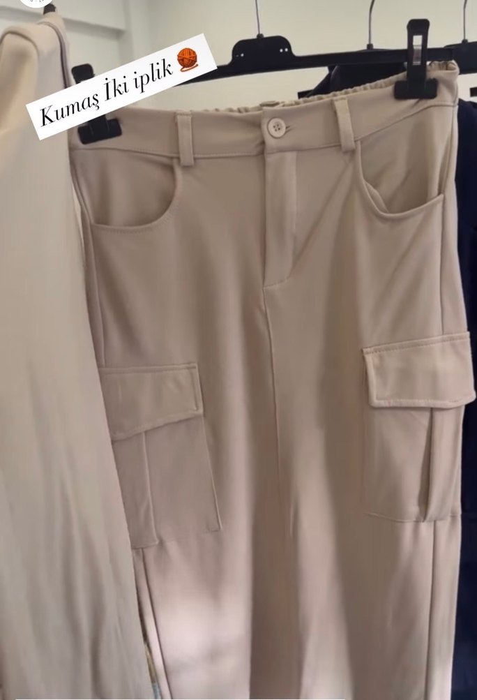 Bej Kadın Ofis Takımı Notch Yaka - Görsel 4