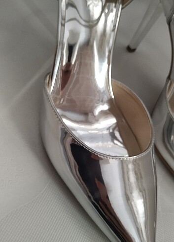 Catwalk gümüş aynalı ayakkabı - Görsel 6