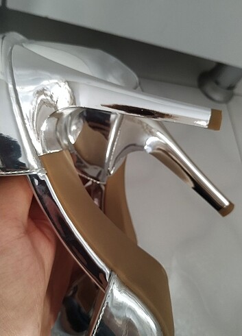 Catwalk gümüş aynalı ayakkabı - Görsel 10