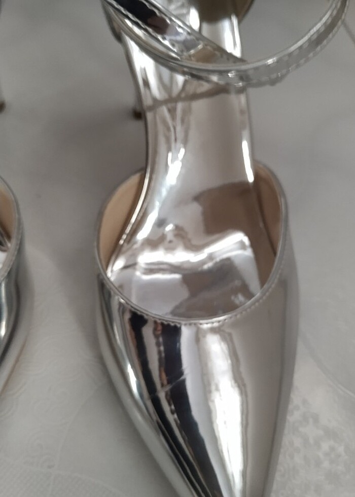 Catwalk gümüş aynalı ayakkabı - Görsel 5