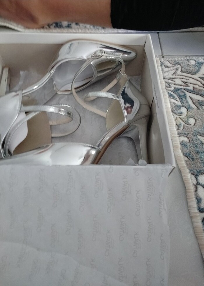 Catwalk gümüş aynalı ayakkabı - Görsel 2