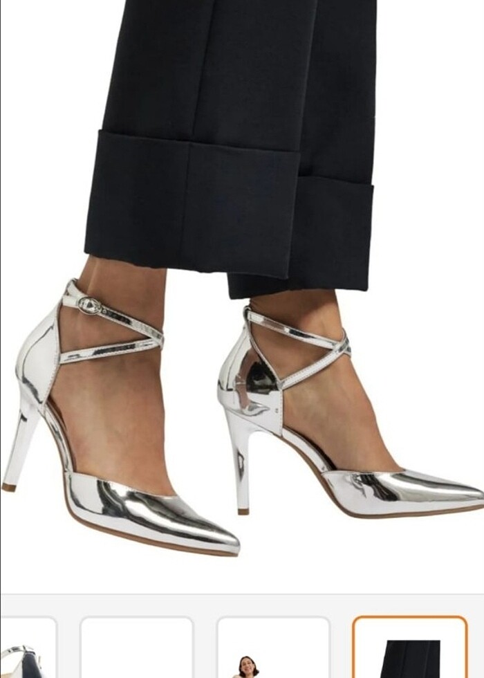 Catwalk gümüş aynalı ayakkabı - Görsel 3