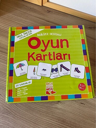 İngilizce destekli oyun kartları okul öncesi