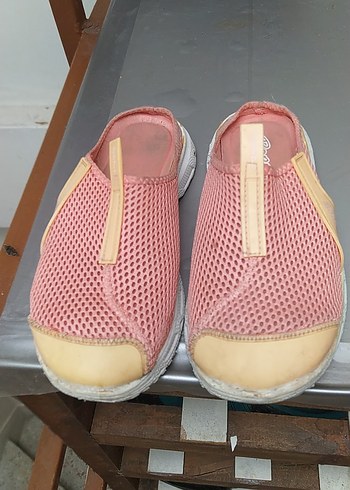 Pembe Kadın Konforlu file Terlik
