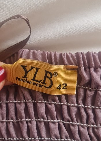 42 Beden Toz Pembe Pilili Uzun Kadın Etek