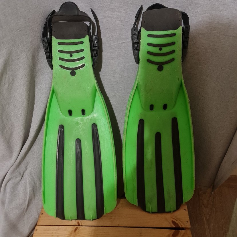 TUSA Yeşil Lastik Spor Tüplü Dalış Paleti - Görsel 3