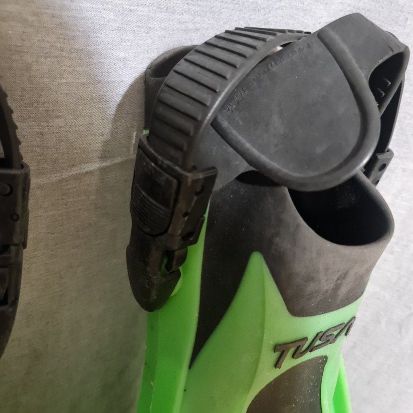 TUSA Yeşil Lastik Spor Tüplü Dalış Paleti - Görsel 2