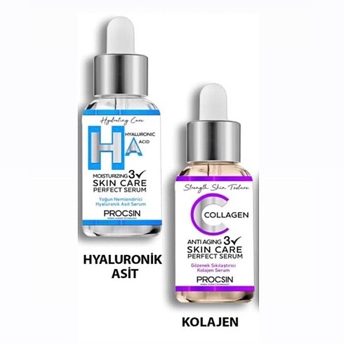 PROCSİN 2Lİ HYALURONİK ASİT VE KOLAJEN SERUM