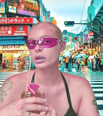 milenyum y2k unisex tasarim pembe gunes gozlugu