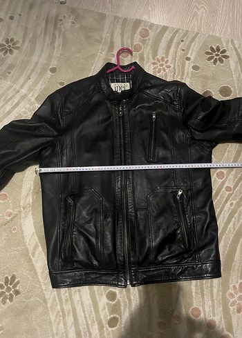 Siyah Deri Erkek Ceket - Görsel 4