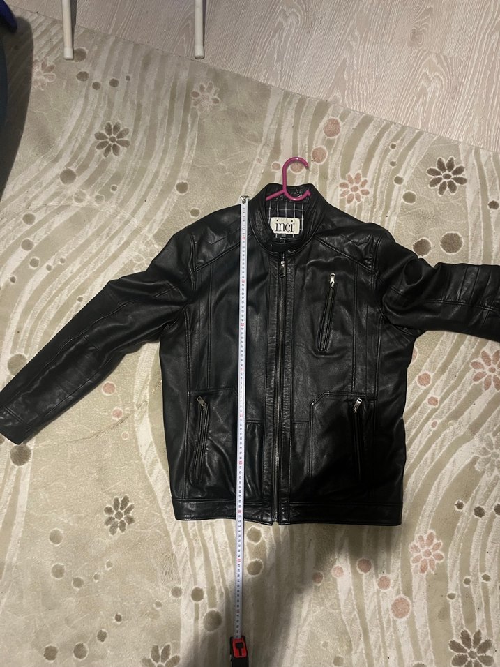 Siyah Deri Erkek Ceket - Görsel 5