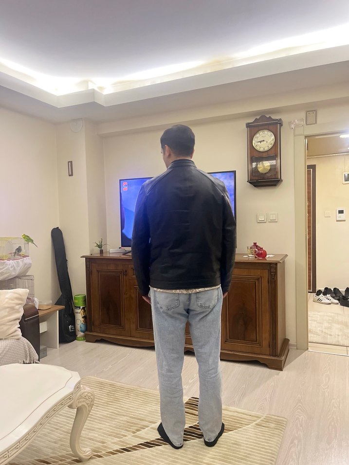 Siyah Deri Erkek Ceket - Görsel 2