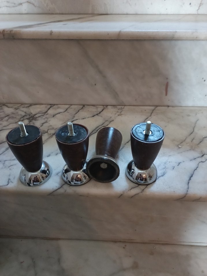 Siyah Metal ve Ahşap Ayak Seti - Görsel 2