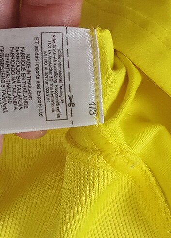 xs Beden sarı Renk Orjinal adidas bayan spor tişört xs