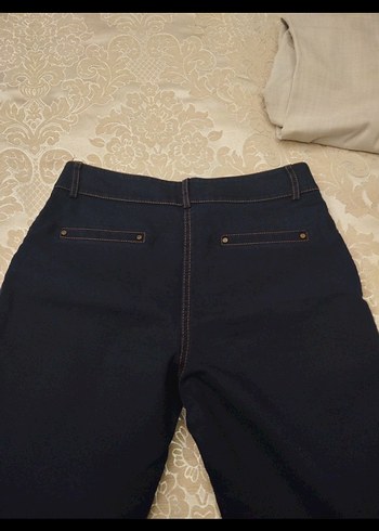l Beden kahverengi Renk Kahverengi Kemerli Kadın Denim Pantolon