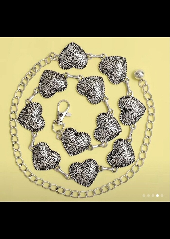 Gümüş bel vücut zinciri kemer - Görsel 2