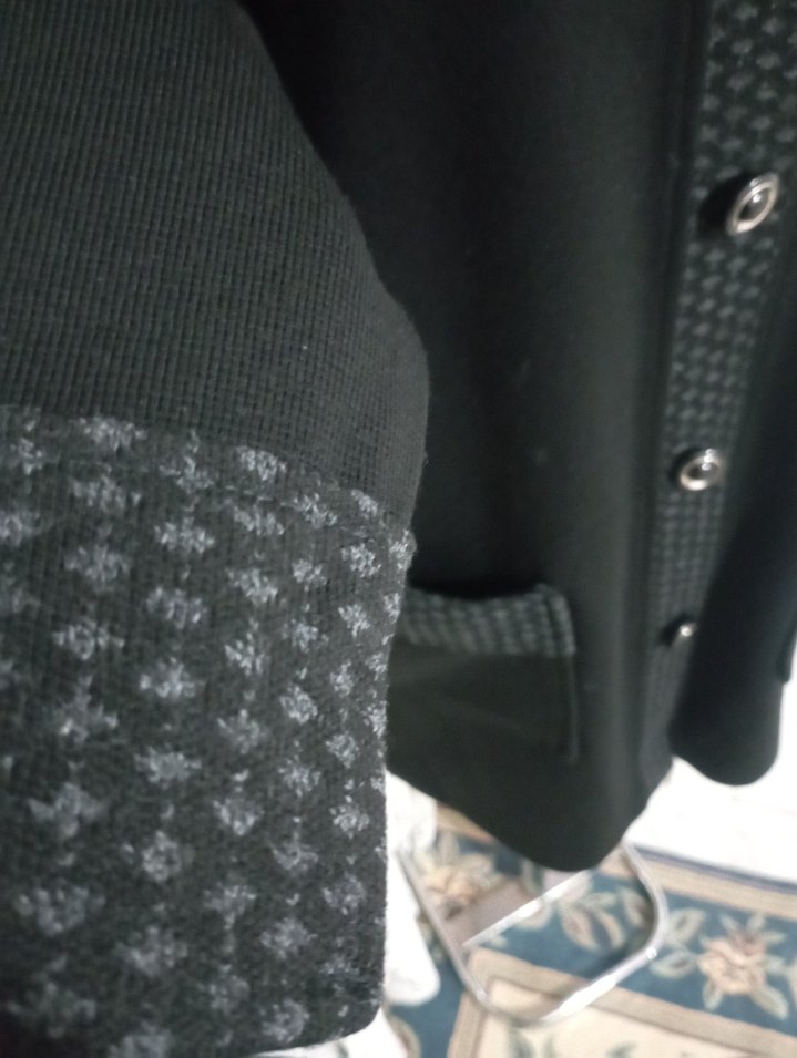 Düğmeli Siyah Midi Büyük Beden Ceket - Görsel 4