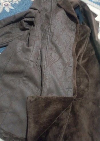 Kahverengi Uzun Deri Kadın Kaban - Görsel 7