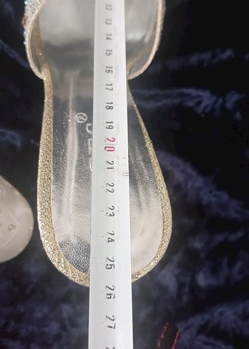 Beyaz Payetli Kadın Topuklu Abiye Terlik - Görsel 9