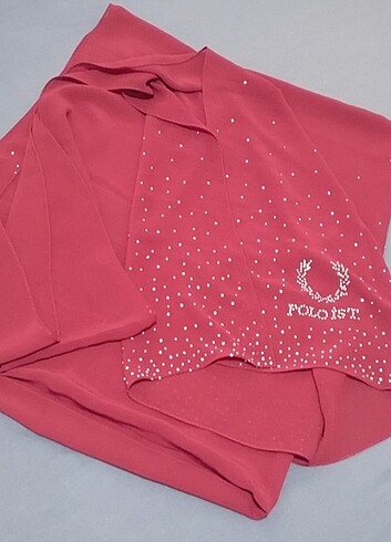 Polo İst marka taşlı şifon şal - Görsel 4