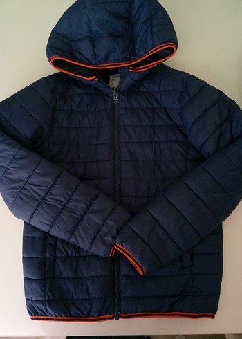 Erkek Çocuk Lacivert Kapüşonlu Fermuarlı Mont - Görsel 4