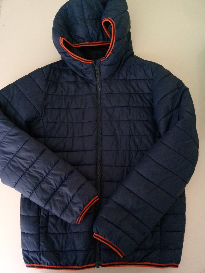 Erkek Çocuk Lacivert Kapüşonlu Fermuarlı Mont - Görsel 2