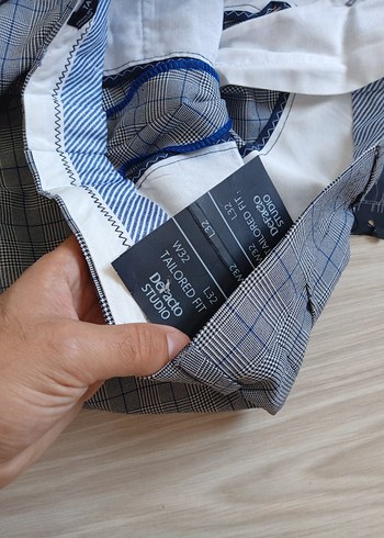 Gri Düğmeli Erkek Regular Fit Pantolon - Görsel 2