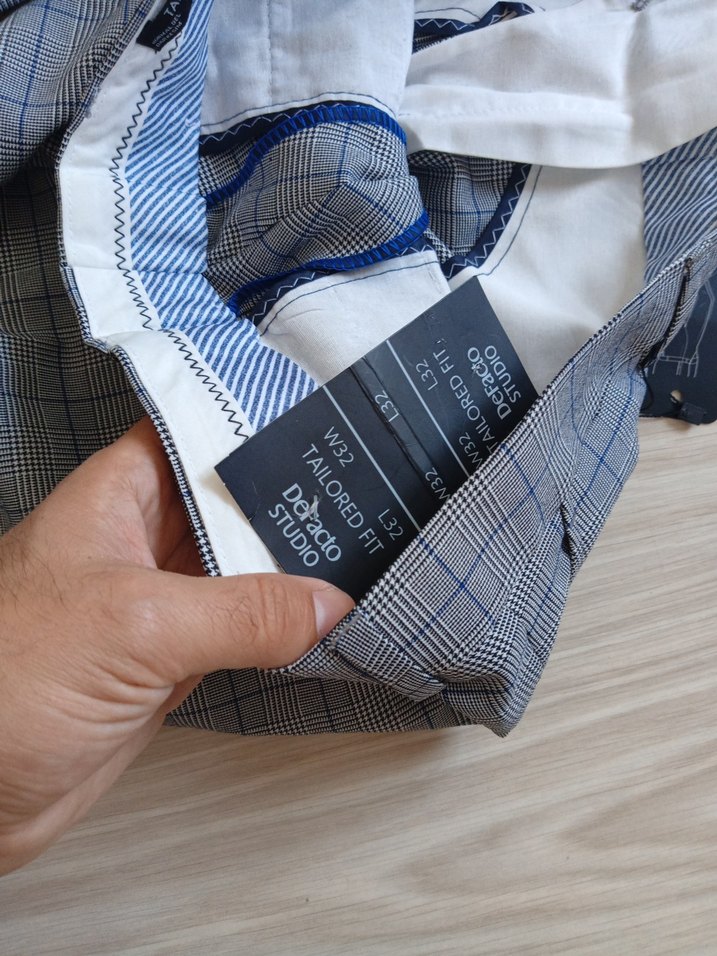 Gri Düğmeli Erkek Regular Fit Pantolon - Görsel 2