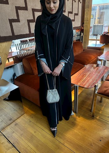 Su yeşili düğmeli abaya - Görsel 2