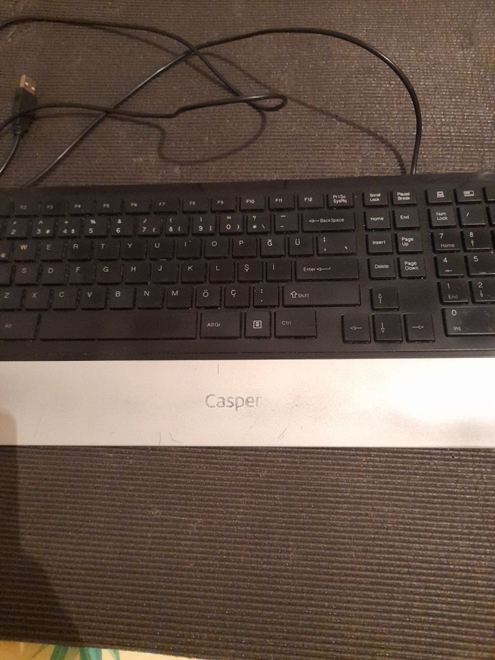 Gri Casper Kablolu Klavye - Görsel 2