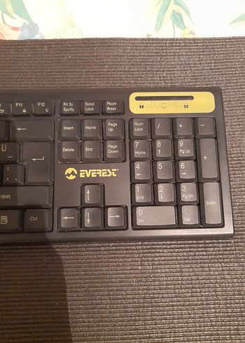 Everest KM-5535 Sarı Kablosuz Klavye - Görsel 3