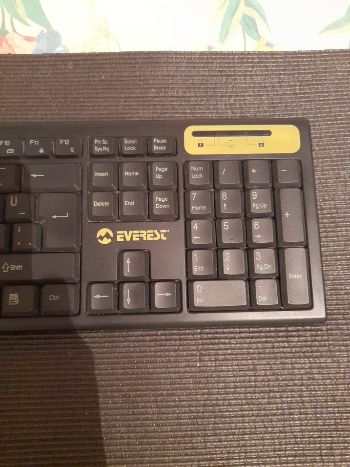 Everest KM-5535 Sarı Kablosuz Klavye - Görsel 3